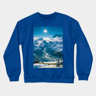 Snowy Valley in the Arctic Tundra Crewneck Sweatshirt